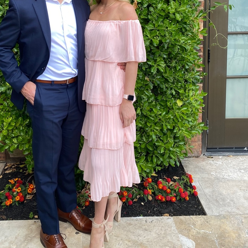 Light pink tiered dress